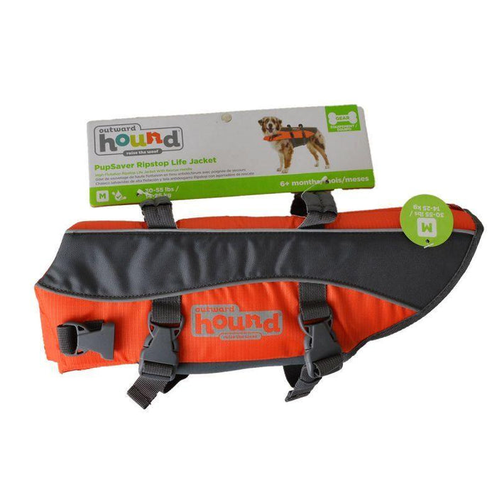 Outward Hound Pet Saver Life Jacket - Orange & Black - AnimalWiz.com