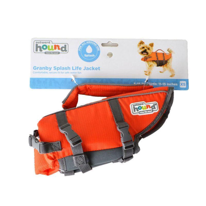 Outward Hound Pet Saver Life Jacket - Orange & Black - AnimalWiz.com