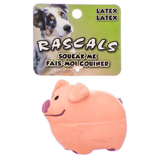 Rascals Latex Pig Dog Toy - Pink - AnimalWiz.com