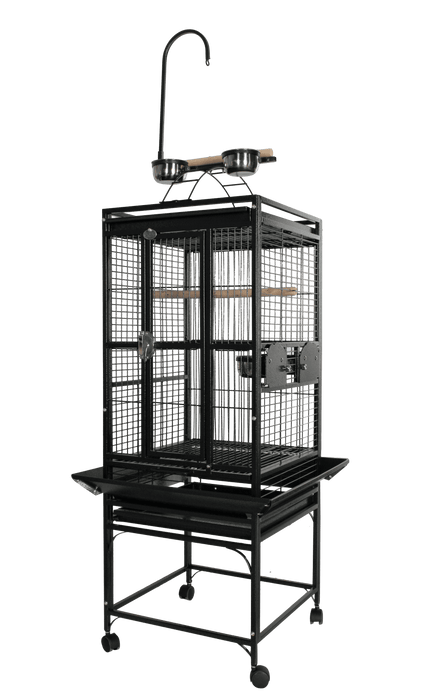 A&E Cage Company 18X18 PLAYTOP 5/8" BAR SPACING 48 LB Bird Cage- 47x20x6 - AnimalWiz.com