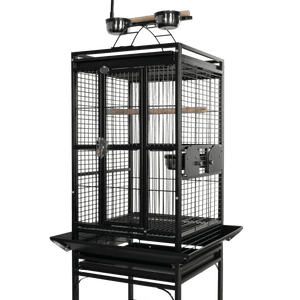 A&E Cage Company 18X18 PLAYTOP 5/8" BAR SPACING 48 LB Bird Cage- 47x20x6 - AnimalWiz.com