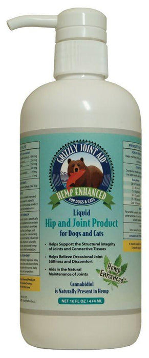 Grizzly Hemp Enhanced PCR Liquid Hip & Joint Product - AnimalWiz.com