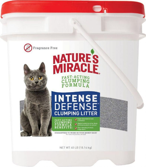 Natures Miracle Intense Defense Fragrance-Free Clumping Cat Litter - AnimalWiz.com