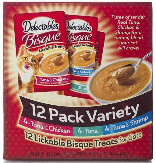 Hartz Delectables Bisque Lickable Treat for Cats - Variety Pack - AnimalWiz.com