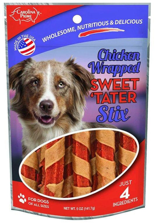 Carolina Prime Chicken Wrapped Sweet Tater Stix Dog Treats - AnimalWiz.com