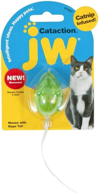 JW Pet Cataction Catnip Infused Mouse With Bell And Tail Cat Toy - AnimalWiz.com