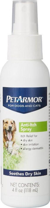 PetArmor Anti-Itch Spray for Dogs and Cats Soothes Dry Skin - AnimalWiz.com