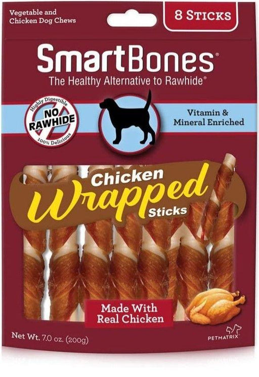 SmartBones Chicken Wrapped Sticks Rawhide Free Dog Chew - AnimalWiz.com