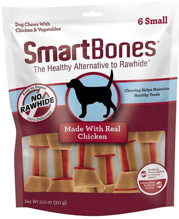 SmartBones Small Vegetable and ChickenBones Rawhide Free Dog Chew - AnimalWiz.com