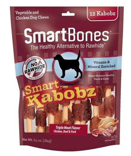 SmartBones Smart Kabobz Triple Meat Rawhide Free Dog Chew - AnimalWiz.com