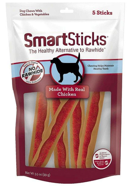 SmartBones SmartSticks Vegetable and Chicken Rawhide Free Dog Chew - AnimalWiz.com