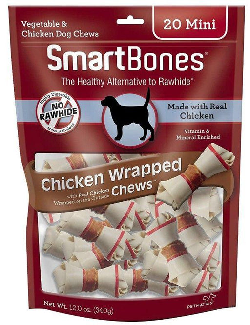 SmartBones Vegetable and Chicken Wrapped Rawhide Free Dog Bone - AnimalWiz.com