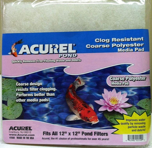 Acurel Pond Filter Replacement Coarse Media Pads 12" X 12" - 842982025608