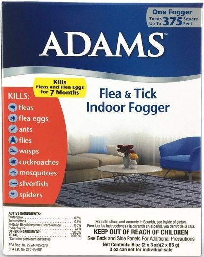 Adams Flea and Tick Indoor Fogger 3 oz - 039079058889