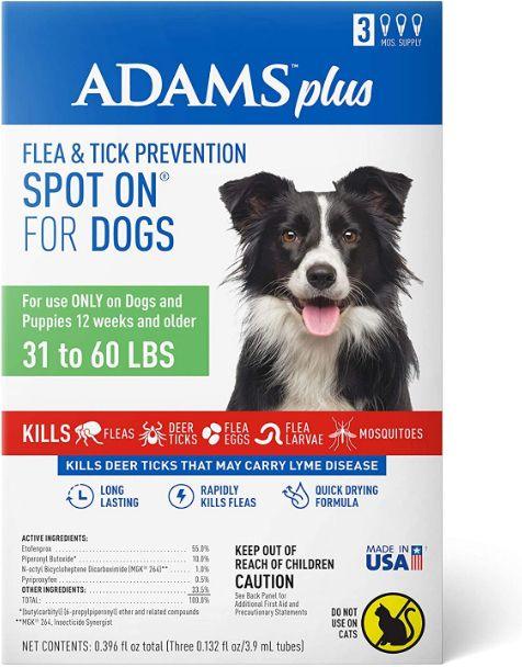Adams Flea And Tick Prevention Spot On For Dogs 31-60 lbs - 039079003704