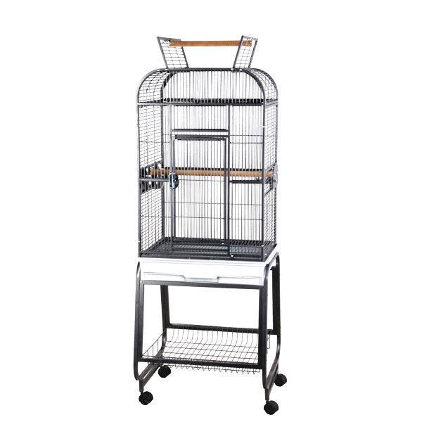 A&E Cage Company 22"x17" Open Flat Top with Plastic Base 55 LB Bird Cage- 40x26x8 - 644472005349