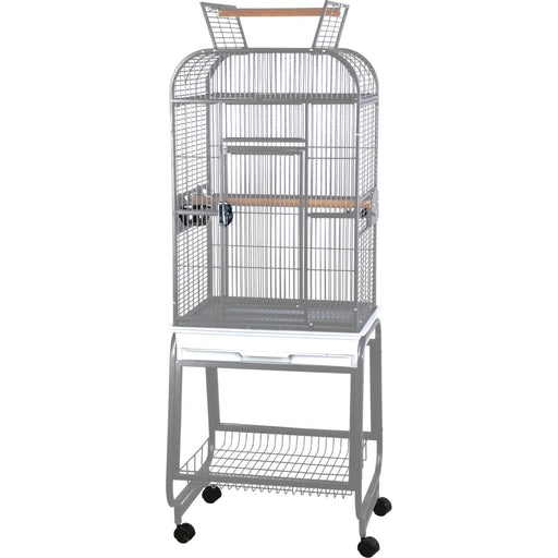 A&E Cage Company 22"x17" Open Flat Top with Plastic Base 55 LB Bird Cage- 40x26x8 - 644472005356
