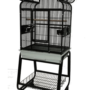 A&E Cage Company 22"x17" Open Victorian Top with Plastic Base 50 LB Bird Cage- 40x26x8 - 644472005387