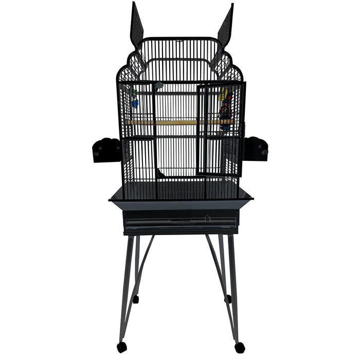 A&E Cage Company 22"x17" Victorian open top 55 LB Bird Cage- 37x29x6 - 644472012262