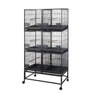 A&E Cage Company 40"x20"x68" 6 Unit Breeder Cage with Dividers - 644472011098