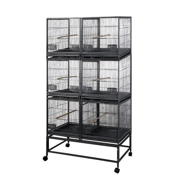 A&E Cage Company 40"x20"x68" 6 Unit Breeder Cage with Dividers - 644472011098
