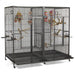 A&E Cage Company 80"x40" Double Macaw Cage with Divider - 644472018035