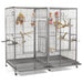 A&E Cage Company 80"x40" Double Macaw Cage with Divider - 644472555929