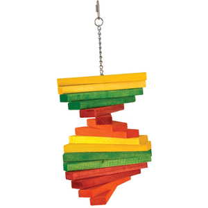 A&E Cage Company Colored Wooden Block Spiral - 644472013948