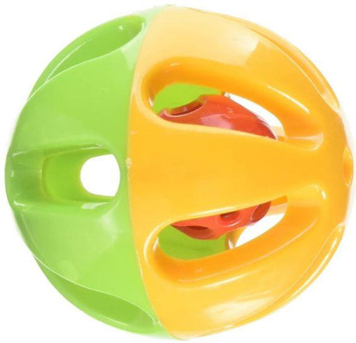 AE Cage Company Happy Beaks Large Round Rattle Foot Toy for Birds 3" Wide - 644472991420