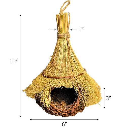 A&E Cage Company Large Hanging Natural Finch Nest - 644472991277