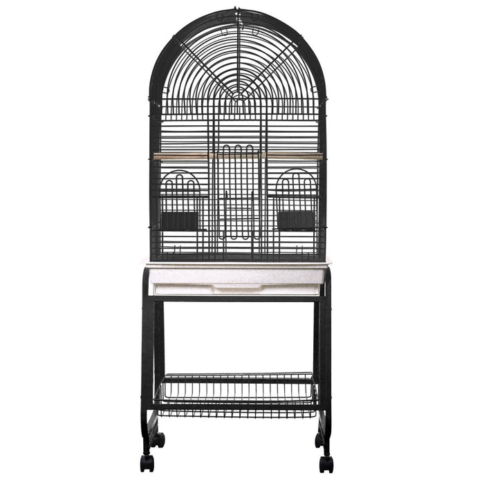 A&E Cage Company Opening Dome Top, Plastic Base, Metal Stand that separates 41 LB Bird Cage- 34x26x8 - 644472100037