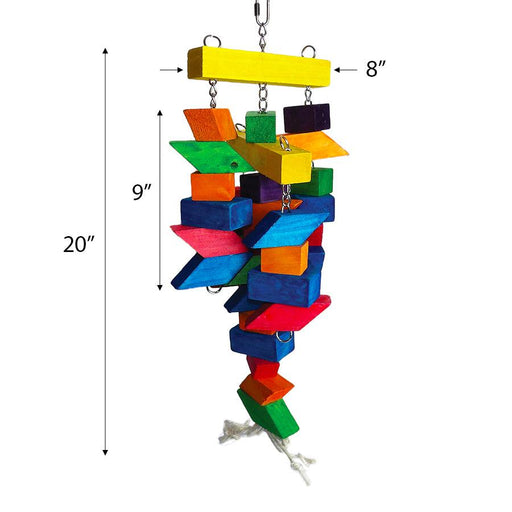 A&E Cage Company Parrallelogram Large Wooden Toy 24"x12" - 644472991208