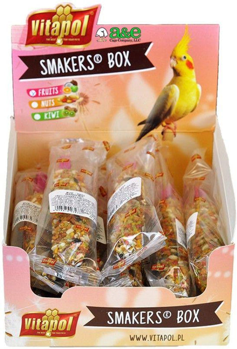 A&E Cage Company Smakers Cockatiel Fruit Treat Sticks - 644472002355