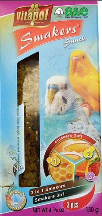 A&E Cage Company Smakers Parakeet Variety Treat Sticks - 644472002126