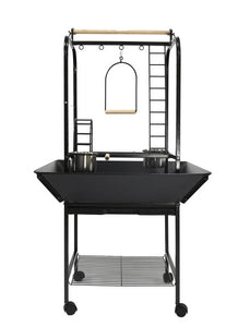 A&E Parrot Play Stand with Ladders and Toy Hooks- 26"x25" - 644472014822