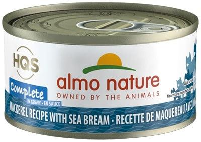 Almo Nature HQS Complete Cat Grain Free Mackerel with Sea Bream Canned Cat Food - 10699184011260