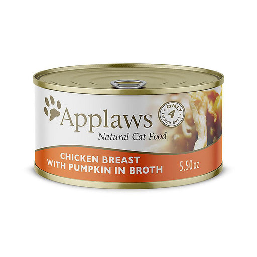 Applaws Natural Wet Cat Food Chicken Breast with Pumpkin in Broth - 886817000453