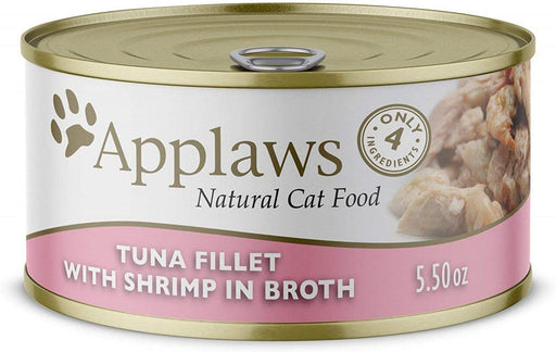 Applaws Natural Wet Cat Food Tuna with Shrimp in Broth - 886817000446