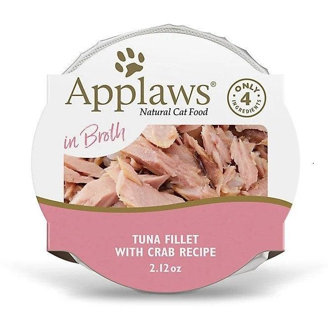 Applaws Natural Wet Tuna Fillet with Crab in Broth - 886817000767