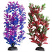 Aquatop Multi-Colored Aquarium Plants 2 Pack - Purple/Pink & Green/Red - 819603015928
