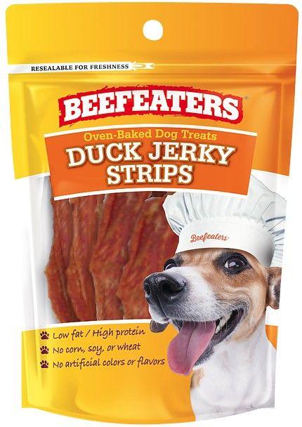 Beafeaters Oven Baked Duck Jerky Strips for Dogs - 812639023158