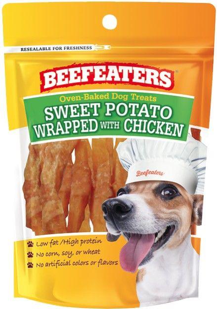 Beafeaters Oven Baked Sweet Potato Wrapped with Chicken Dog Treat - 812639022489