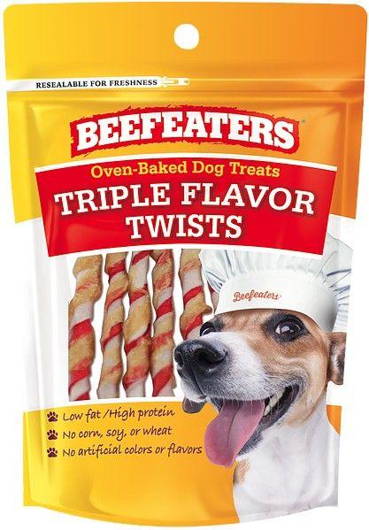 Beafeaters Oven Baked Triple Flavor Twists Dog Treat - 812639021512