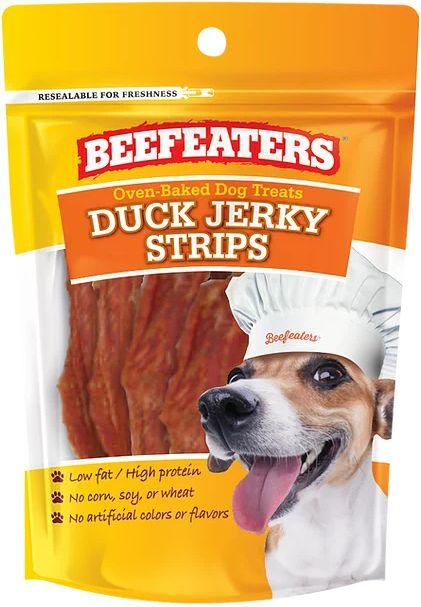 Beefeaters Oven Baked Duck Jerky Strips for Dogs - 812639022908