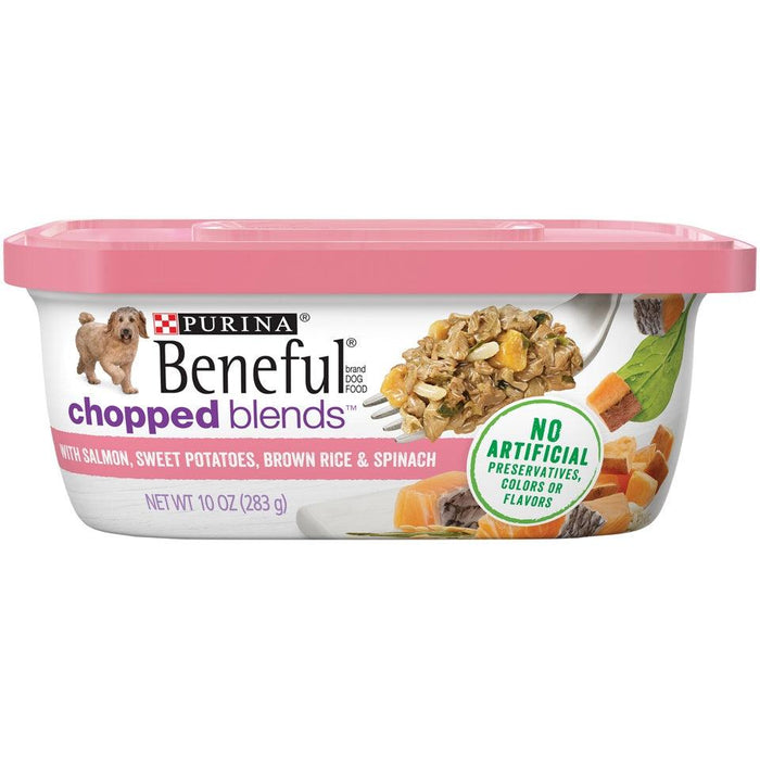 Beneful Chopped Blends With Salmon, Sweet Potatoes, Brown Rice & Spinach Wet Dog Food Tubs - 00017800169639