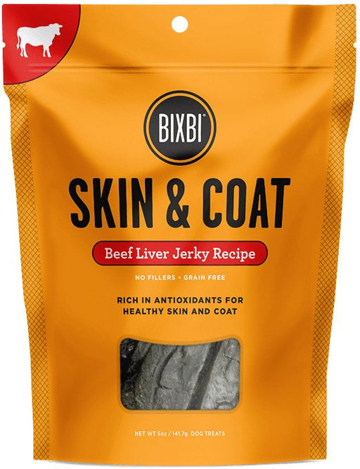 Bixbi Skin & Coat Beef Liver Jerky Dog Treats - 091037018182