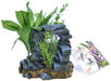 Blue Ribbon Rock Arch with Plants Ornament - 030157005214