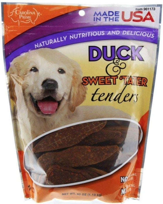 Carolina Prime Duck and Sweet Tater Tenders Dog Treats - 637255451204