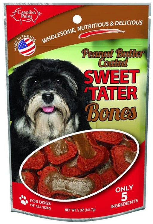 Carolina Prime Peanut Butter & Sweet Tater Bones Dog Treats - 637255453109