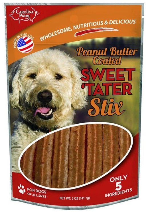 Carolina Prime Sweet Tater & Peanut Butter Stix Dog Treats - 637255453208